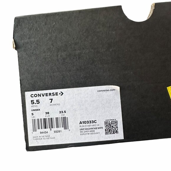 ❤️CONVERSE RUN STAR HIKE HI 7 Women GOLD PLATFORM Sneaker Boot Western A10333C❤️ - Picture 9 of 13